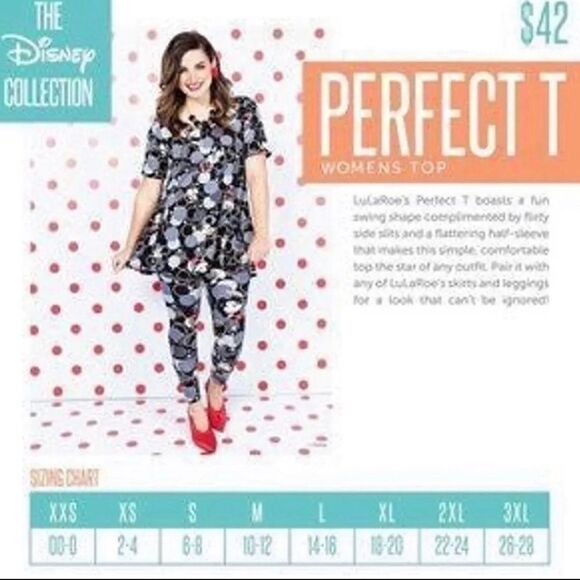 LuLaRoe XXS Perfect Tee • Disney’s Minnie Mouse • Purple • Rare Print • BNWT - Picture 11 of 12